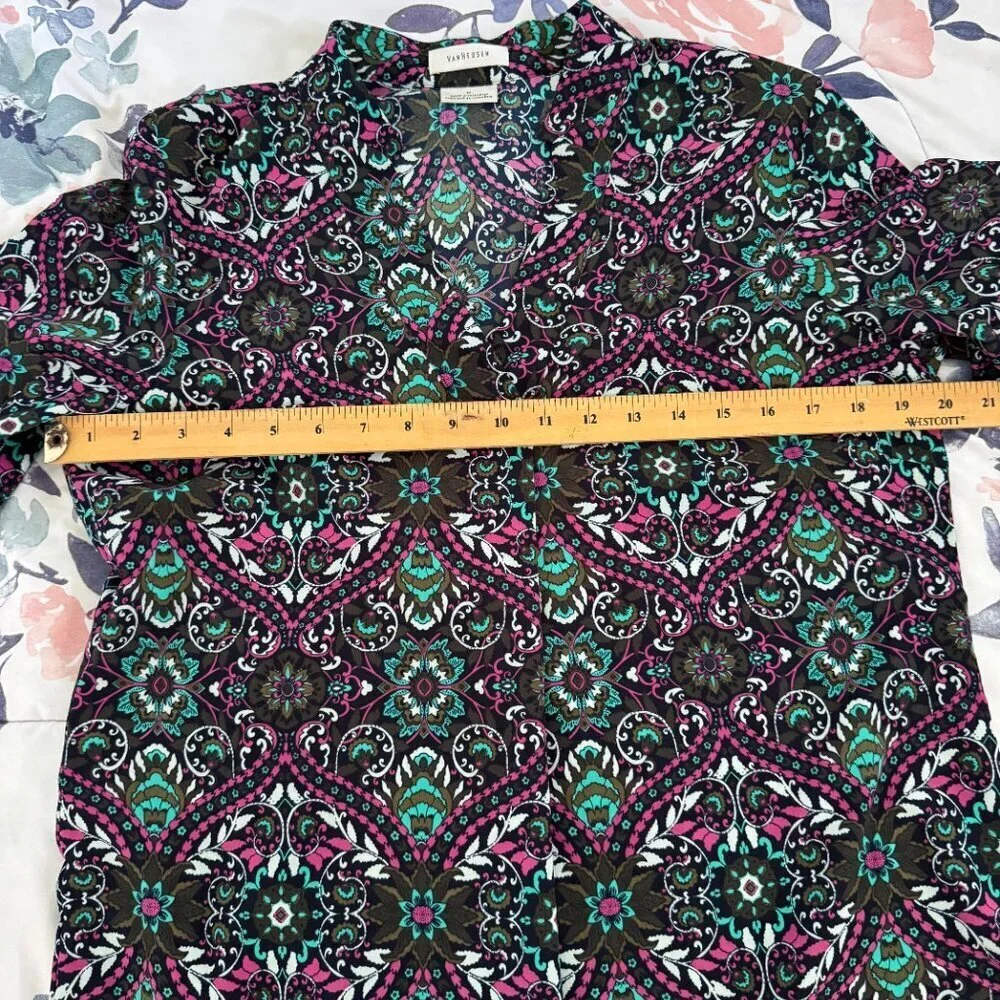 🔥 4 for $20 DEAL 🔥Van Heusen Women’s Blouse M Multicolor Floral